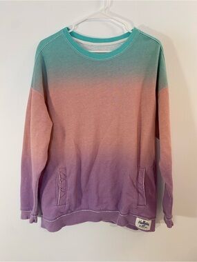 Hollister tie dye gradient sweatshirt colourblock